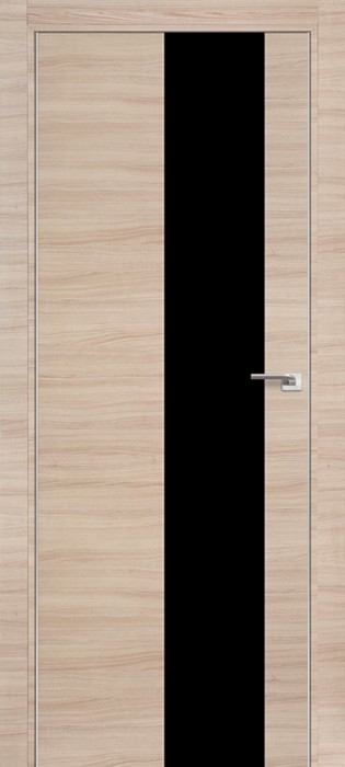Межкомнатная дверь "5Z", по, капучино кроскут, черный лак