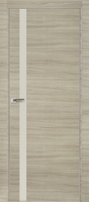 Межкомнатная дверь "6Z", по, капучино кроскут, матовая с 4-х сторон
