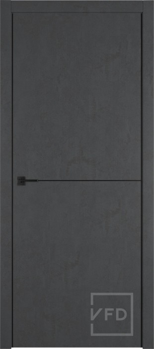 Межкомнатная дверь "URBAN 1", пг, JET LOFT (черный молдинг)