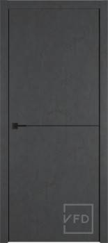 Межкомнатная дверь "URBAN 1", пг, JET LOFT (черный молдинг)