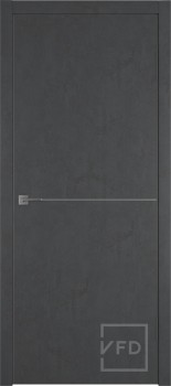Межкомнатная дверь "URBAN 1", пг, JET LOFT (алюминиевый молдинг)