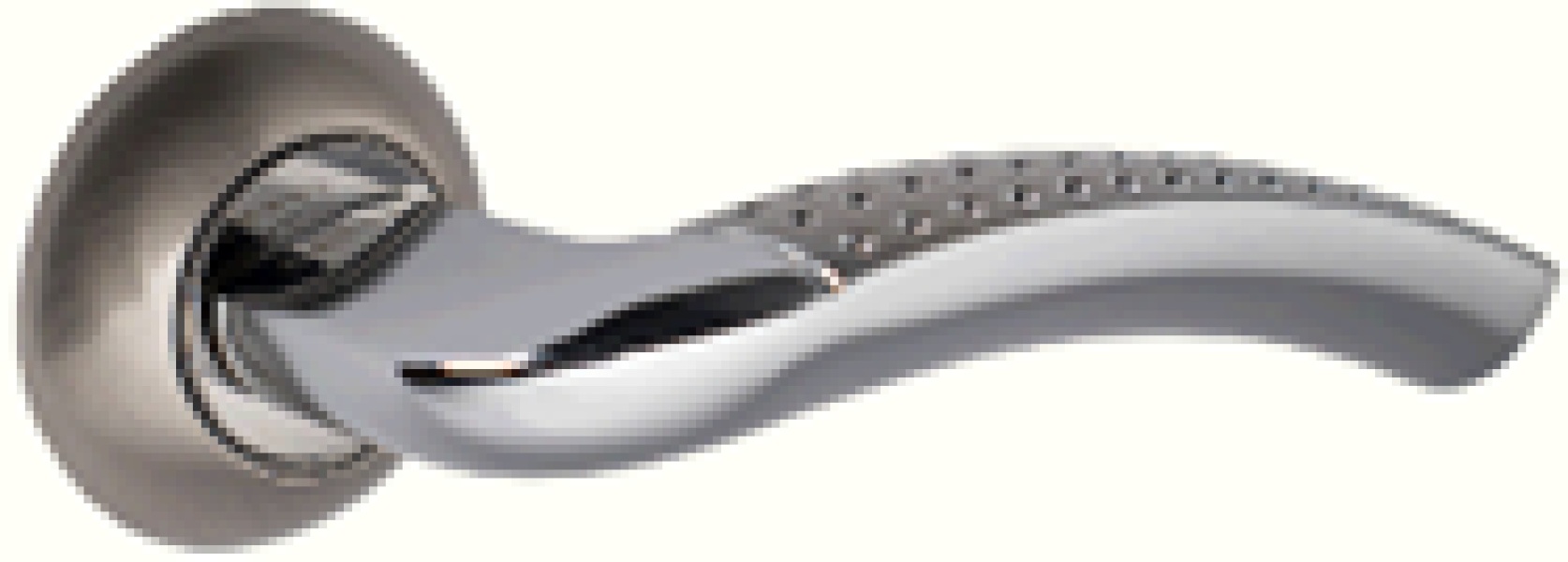 Ручка дверная ЛЕ МАН CARDA Матовый никель\Хром для стальных дверей