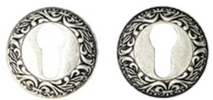 ET Накладка на цилиндр серебро патина ET Накладка на цилиндр серебро патина